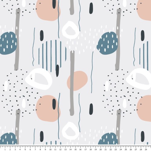 Welur tapicerski - abstrakcja na szarym tle - podgląd