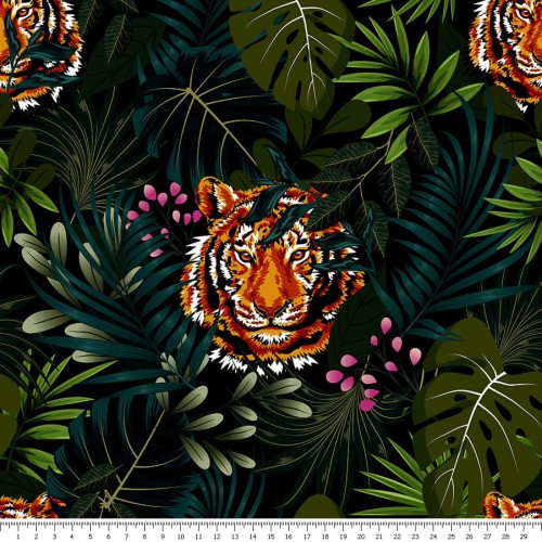 Dresówka - tygrysy w kwiatach