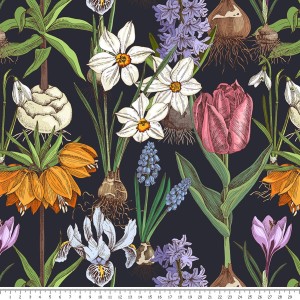 Dzianina jersey - cebulki kwiatów