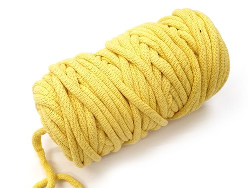 Sznurek bawełniany 9mm - jasny żółty - podgląd