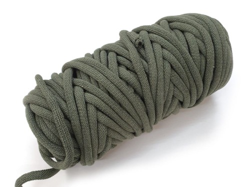 Sznurek bawełniany 9mm - khaki - podgląd