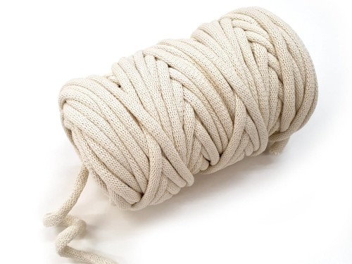 Sznurek bawełniany 9mm - kremowy - podgląd