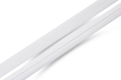 Lamówka bawełniana 16mm - biała - przód i tył