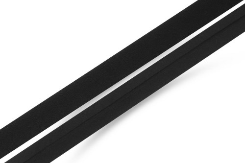 Lamówka bawełniana 16mm - czarna - przód i tył