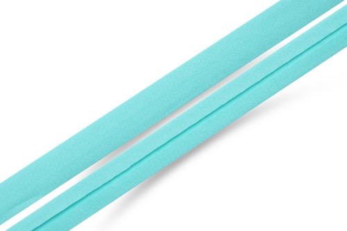 Lamówka bawełniana 16mm - aqua - przód i tył