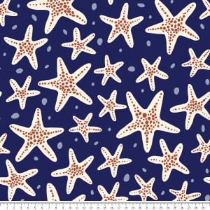 Dresówka - rozgwiazdy na granatowym tle