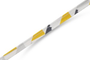 Wypustka bawełniana 2mm - wzór szaro-żółte trójkąty