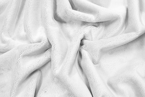 Minky gładki - biały (white)