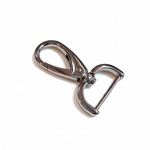 Karabińczyk metalowy - 25 mm SREBRNY