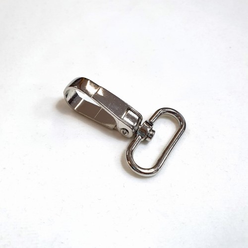 Karabińczyk metalowy - 32 mm SREBRNY
