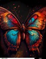 Panel wodoodporny 40x50 - Motyl na ciemnym tle