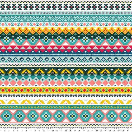 Tkanina bawełniana - etno - podgląd