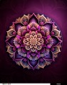 Panel wodoodporny 40x50 - Fioletowa mandala