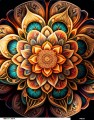 Panel wodoodporny 40x50 - Złota mandala