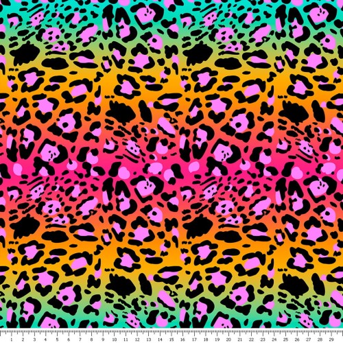 Lycra - panterka różowo-pomarańczowa