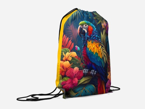 Panel wodoodporny 40x50 - Kolorowa papuga w dżungli