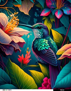 Panel wodoodporny 40x50 - Kolorowy koliber dżungli