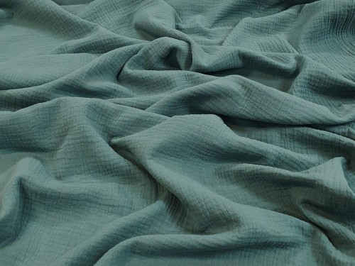 Muślin bawełniany - mineral blue