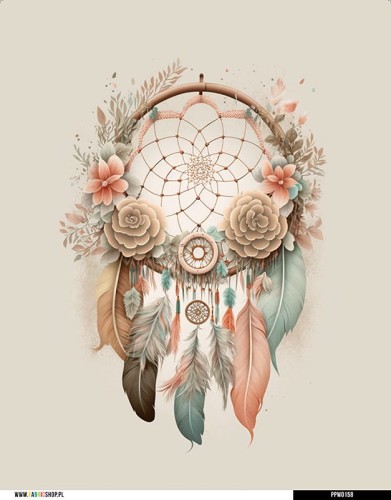 Panel wodoodporny 40x50 - Łapacz snów - dreamcatcher