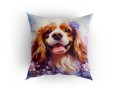 Panel welurowy - poduszka 48x48 - Cavalier spaniel - przykład wykorzystania