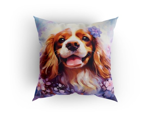 Panel welurowy - poduszka 48x48 - Cavalier spaniel