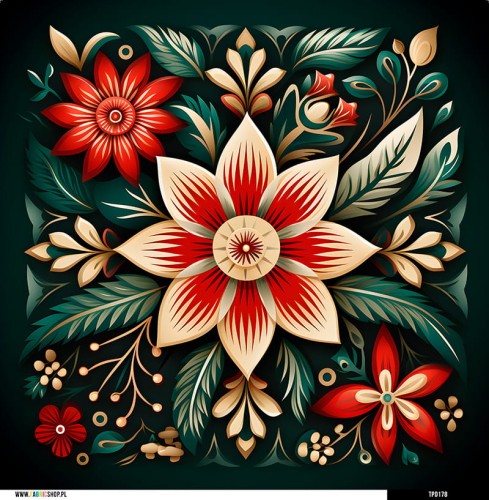 Panel welurowy - poduszka 48x48 - złota gwiazda betlejemska