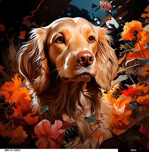 Panel welurowy - poduszka 48x48 - Cocker spaniel