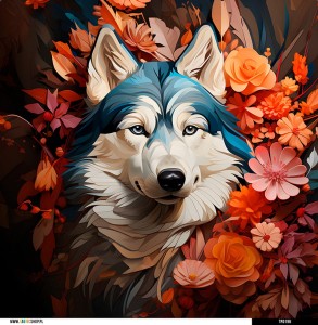 Panel welurowy - poduszka 48x48 - Husky