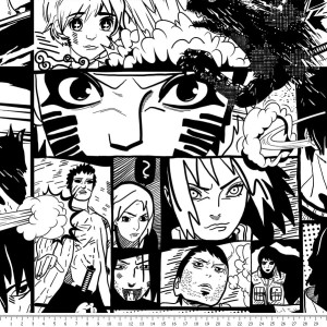 Ortalion odzieżowy - manga - komiks czarno-biały