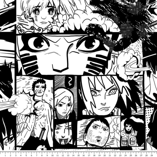 Ortalion odzieżowy - manga - komiks czarno-biały - podgląd