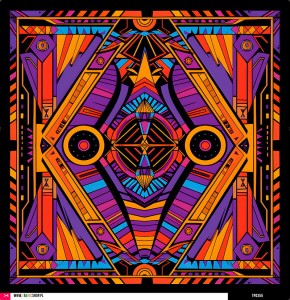 Panel welurowy - poduszka 48x48 - motyw etno 02
