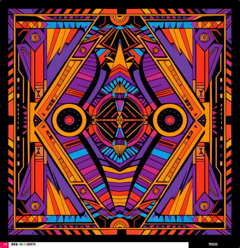 Panel welurowy - poduszka 48x48 - motyw etno 02