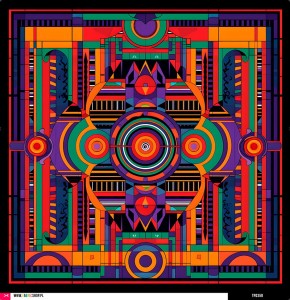 Panel welurowy - poduszka 48x48 - motyw etno 04