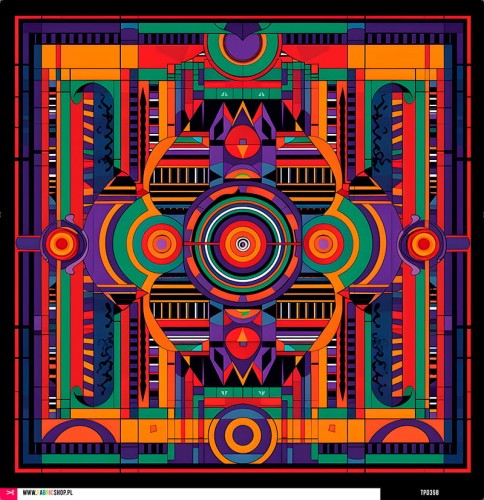 Panel welurowy - poduszka 48x48 - motyw etno 04