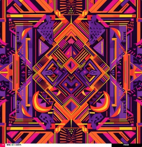 Panel welurowy - poduszka 48x48 - motyw etno 05