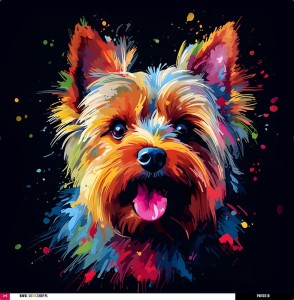 Panel wodoodporny 52x52 - Kolorowy Yorkshire Terrier 