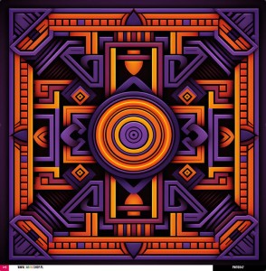 Panel wodoodporny 52x52 - motyw etno 06