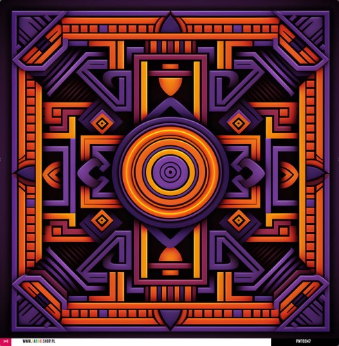 Panel wodoodporny 52x52 - motyw etno 06