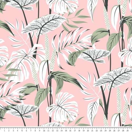 Dresówka - biała monstera - podgląd