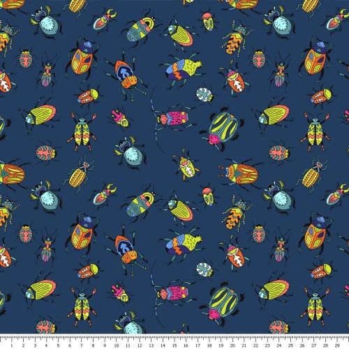 Dresówka - kolorowe żuczki - podgląd