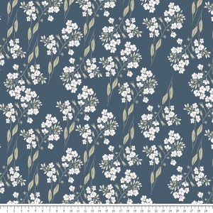 Dresówka - białe kwiatuszki