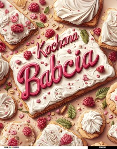 Panel wodoodporny 40x50 - Kochana Babcia - ciastka 02