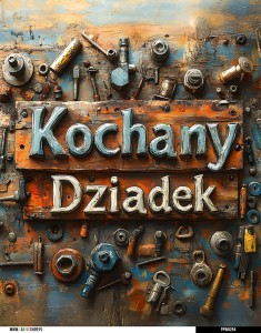 Panel wodoodporny 40x50 - Kochany Dziadek - narzędzia