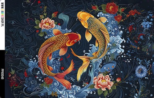 Panel wodoodporny 30x20 - PPK0040 - ryby koi 02
