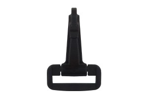 Karabińczyk plastikowy - czarny - 30 mm