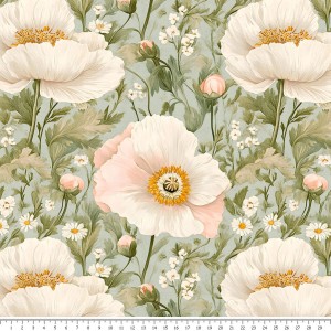 Dresówka - białe maki