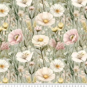 Dresówka - pastelowa łąka