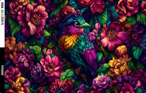 Panel wodoodporny 30x20 - PPK0068 - egzotyczny ptak w intensywnych kolorach