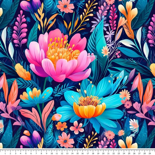 Tkanina bawełniana - botaniczna fantazja