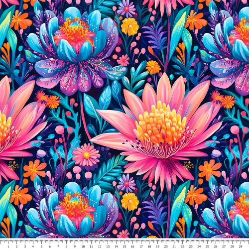 Tkanina bawełniana - magiczny ogród